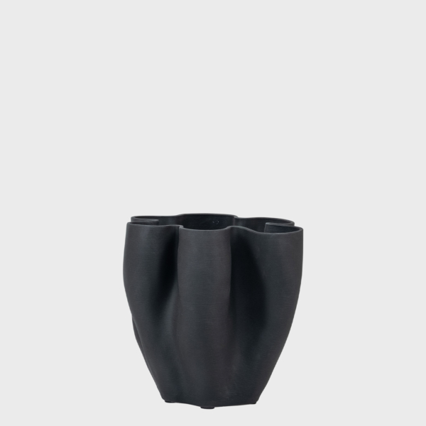 Planter Wavy 3D Small Black