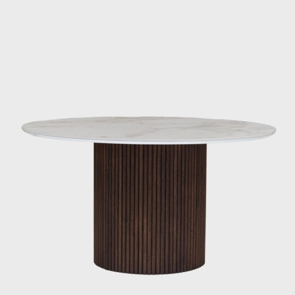 Fluted Table Walnut