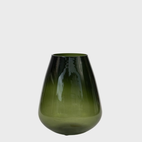 Glass Bulb Vase Green