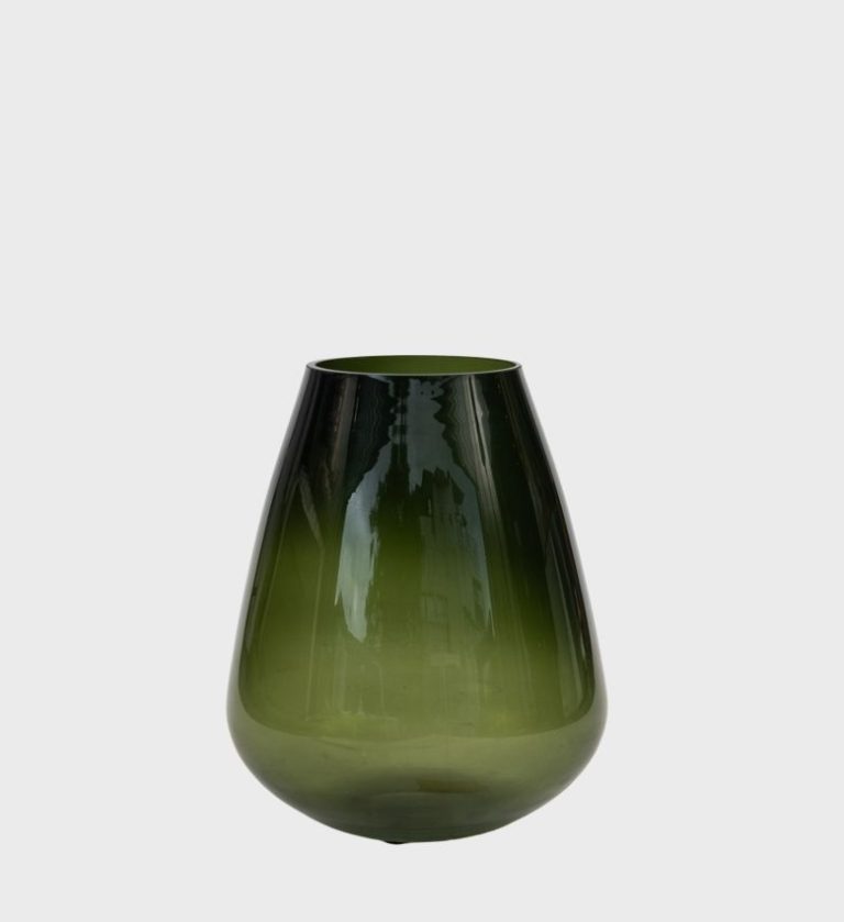 Glass-Bulb-Vase-Green