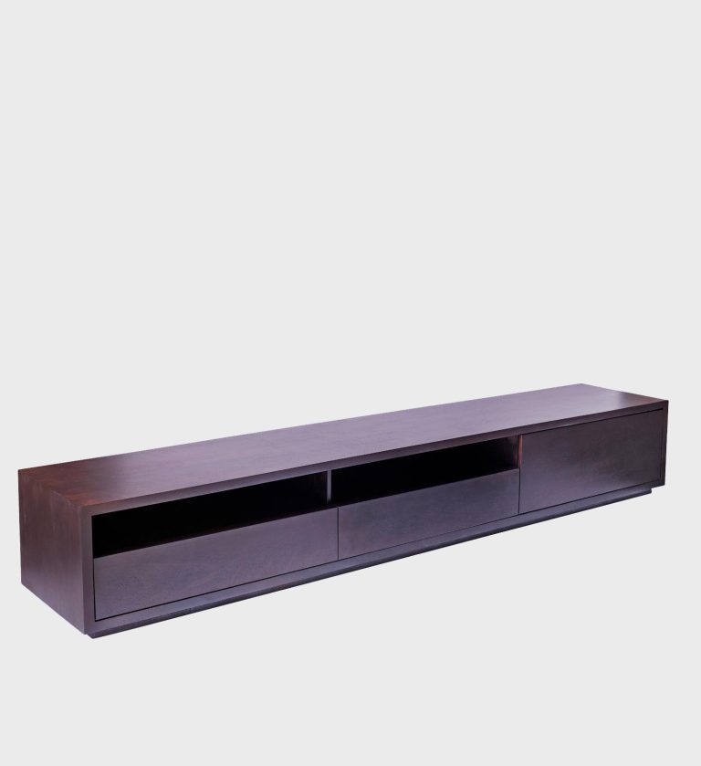 The Contemporary AV Unit Walnut combines modern functionality with timeless craftsmanship. Its low, streamlined profile and rich walnut finish create a warm yet sophisticated aesthetic.