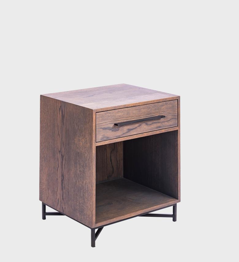 The Florence Pedestal Sofa Storm blends industrial charm with modern simplicity. Crafted in a storm‑toned wood finish,