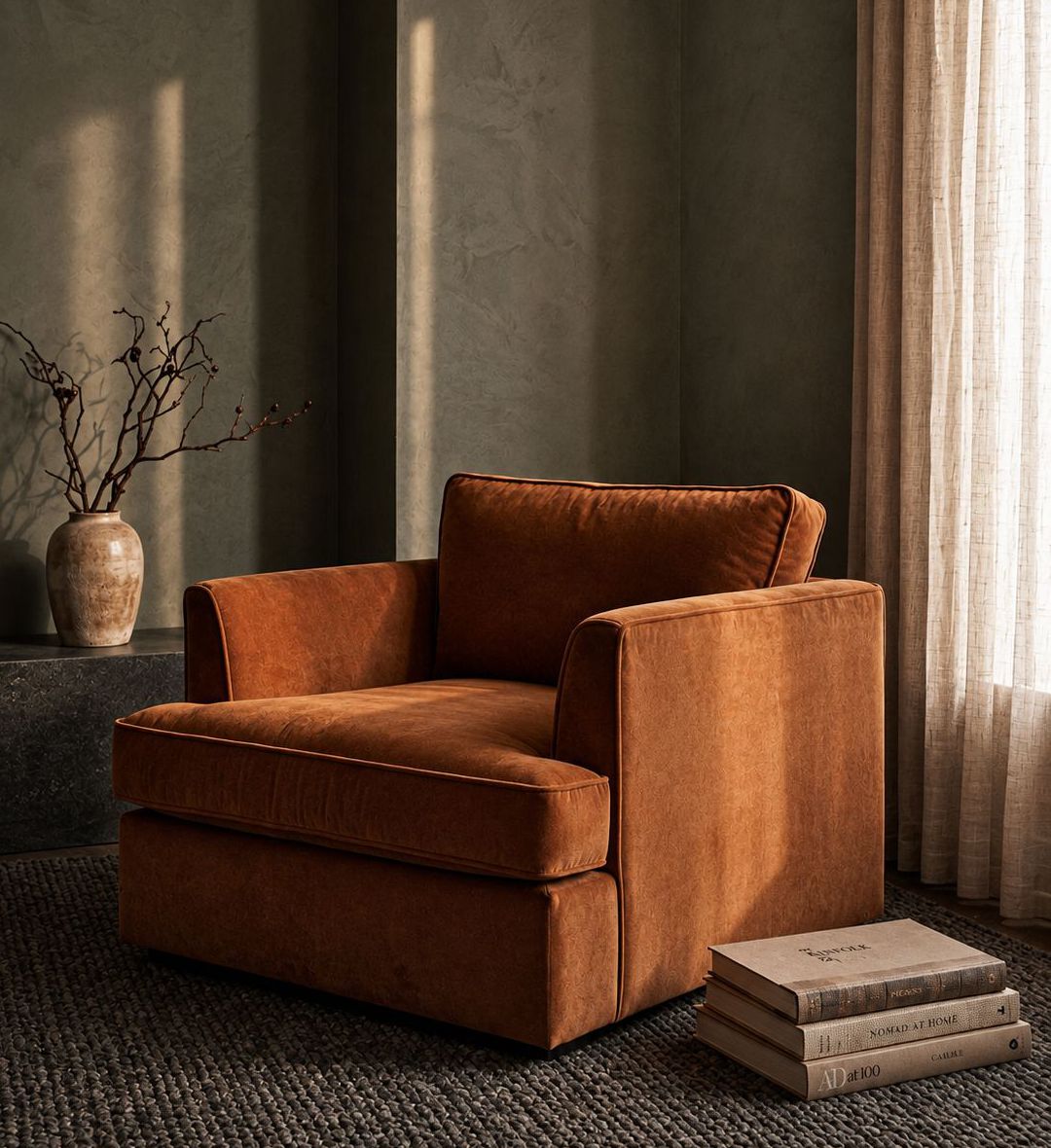 The Haven Loveseat offers a perfect balance of comfort and contemporary design. Upholstered in a textured grey fabric, its generous cushions and clean, structured lines create an inviting silhouette.