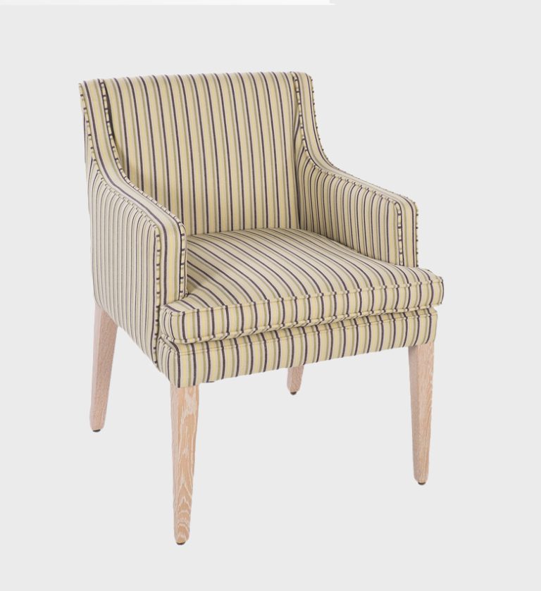 The Cape Dining Chair Storm captures modern elegance with its luxurious patterned upholstery in silvery‑grey tones.