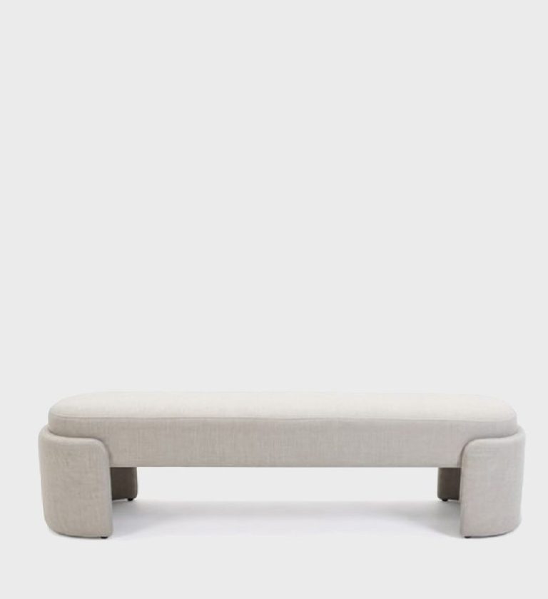 The Arch Ottoman is a refined piece that embodies sculptural minimalism and comfort. Its elongated form features rounded edges and gracefully curved legs that echo architectural arches, creating a sense of balance and flow.